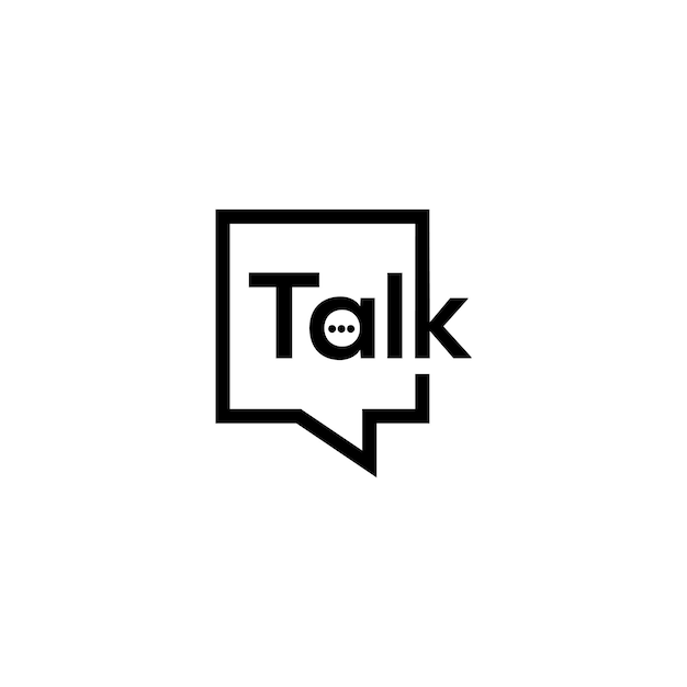 Talk logo vector modern illustration graphic abstract template premium