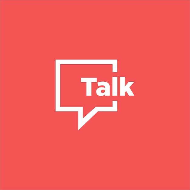 Talk logo vector modern illustration graphic abstract template premium