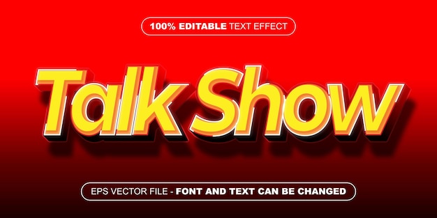 Talk show 3d editable text effect