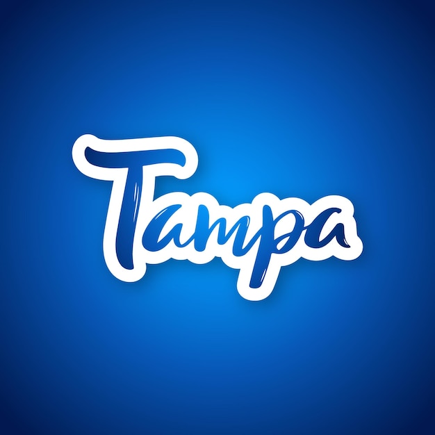 Tampa hand drawn lettering phrase Sticker