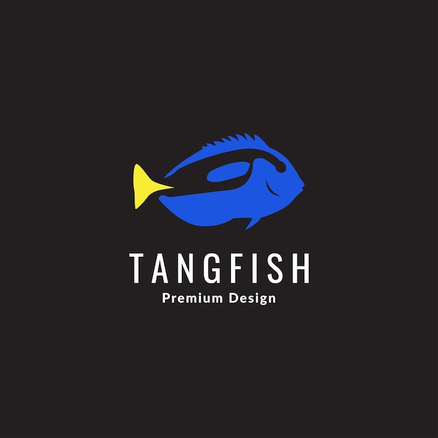 Tang fish logo design vector icon illustration