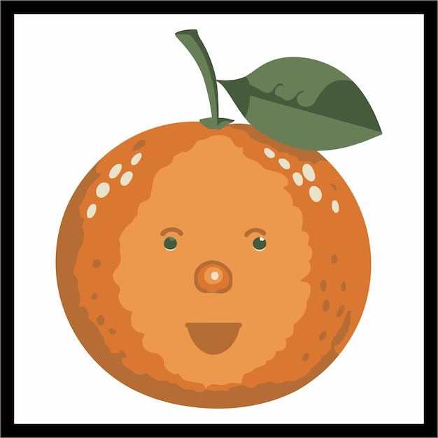 Tangerine color vector illustration