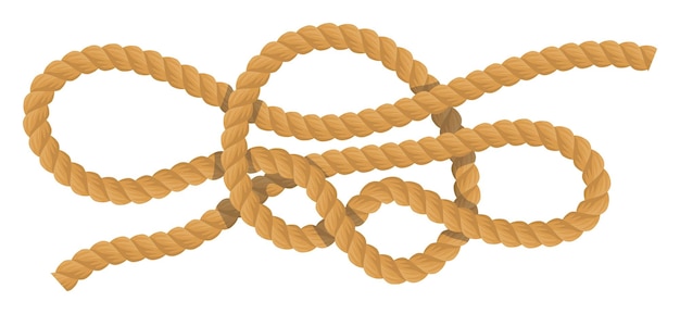 Vector tangled brown rope knots complexity problemsolving complicated knot rope texture navigation