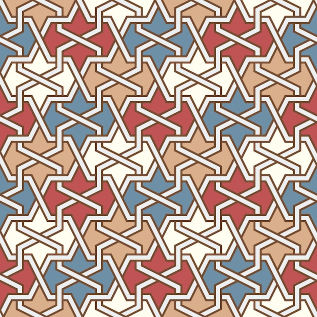 Tangled mosaic Pattern based on traditional islam pattern