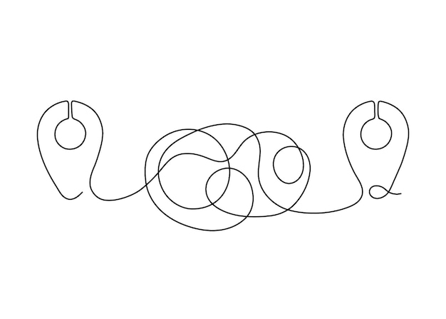 Tangled path outline with location point on map plan continuous one line Travel scheme trip to pins