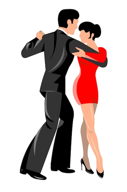 tango dancing beautiful couple