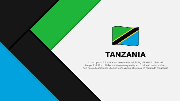 Tanzania Flag Abstract Background Design Template Tanzania Independence Day Banner Cartoon Vector Illustration Tanzania Illustration