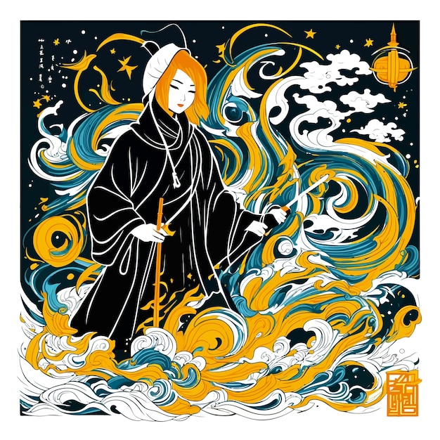 Taoist illustration magic aisan