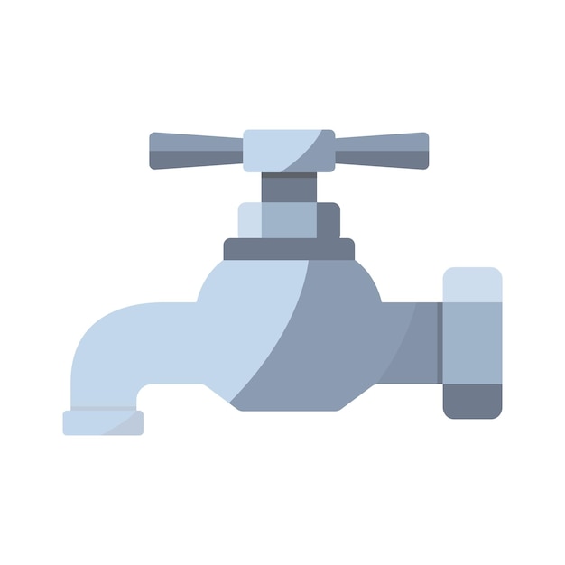 Tap icon Color faucet in flat style Water supply illustration for infographic website or app