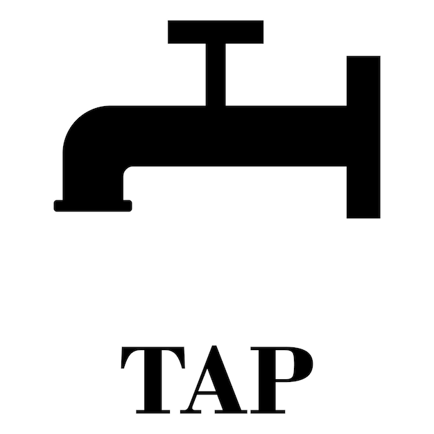 tap water icon logo vector design