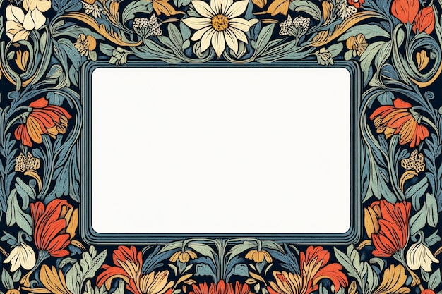 Vector tapestry background with empty white space