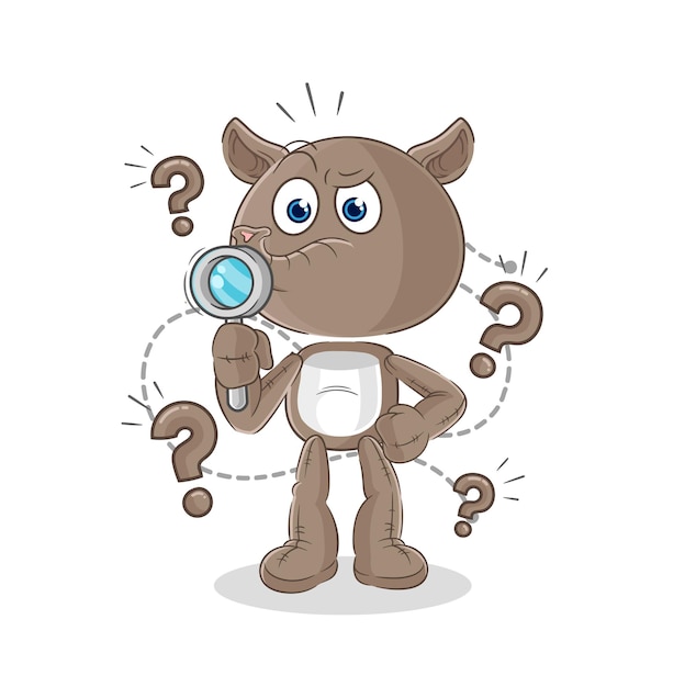 Vector tapir searching illustration character vector