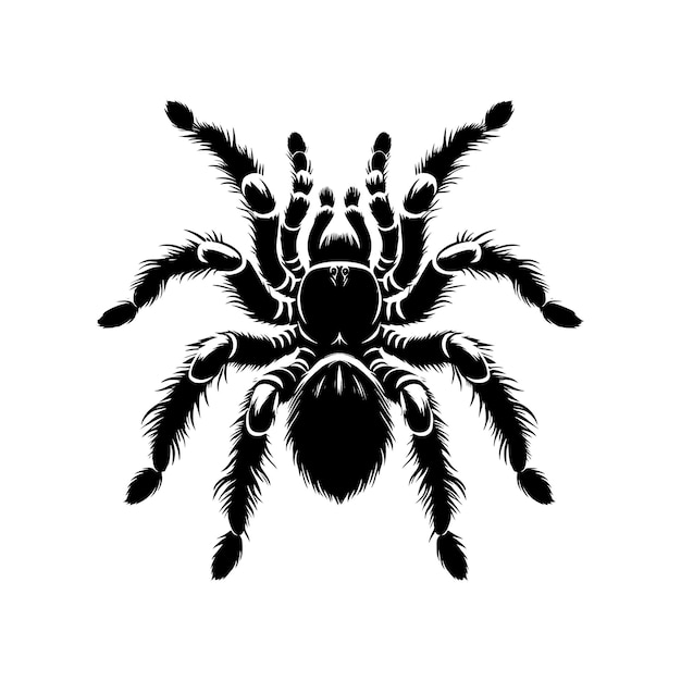 Tarantula silhouette vector illustration