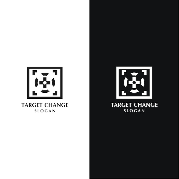 Target change logo design icon template