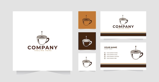 Target Coffee logo design and business card