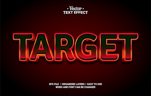 Target Editable Vector Text Effect