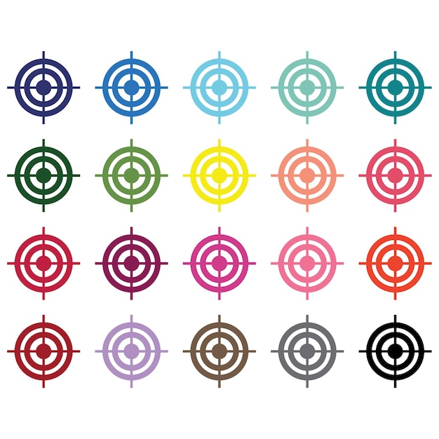 Target Icon Clip art Set