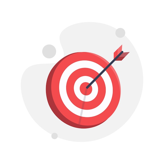 Target icon dart board archery board flat icon isolated illustration design element