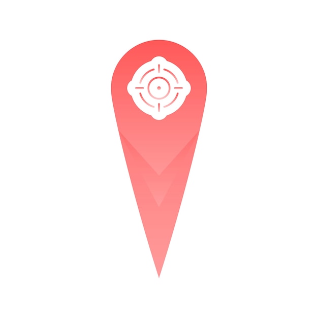 Target location logo gradient design template icon element