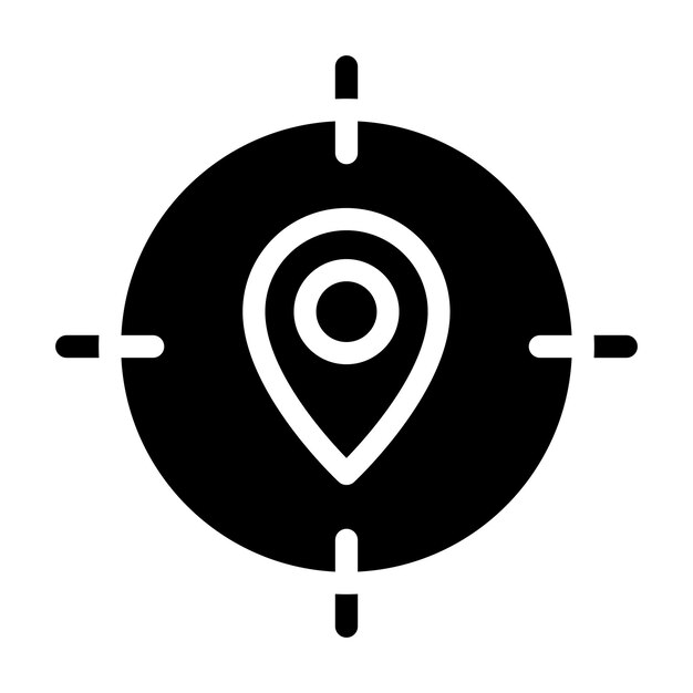 Target Location Vector Illustration Style