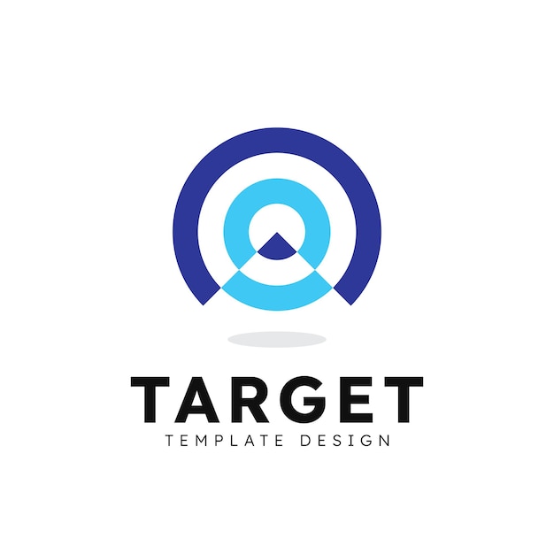 Target logo arrow direction circle target Vector illustration