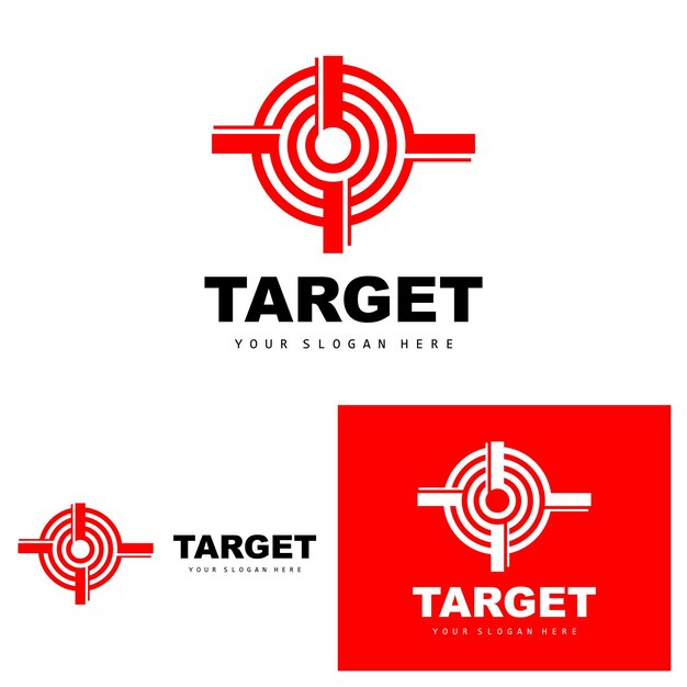 Target Logo Arrow Shooting Design Arrow Aim Target Icon Vector