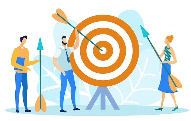 Target Marketing, Man Taking Arrow, Achieve Goal.