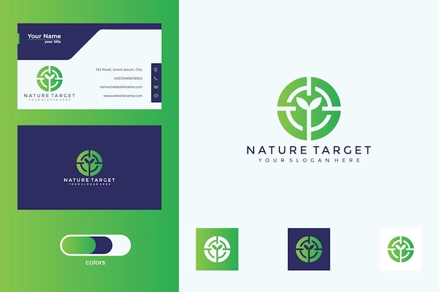 target nature logo design and business card