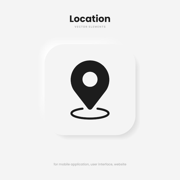 Target pin point icon red map location pointer icon symbol sign gps marker for website mobile app