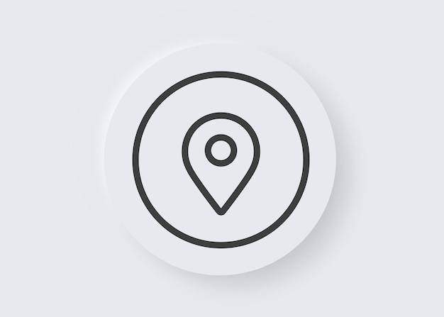 Target pin point icon Red map location pointer icon symbol sign Gps marker with isolated white