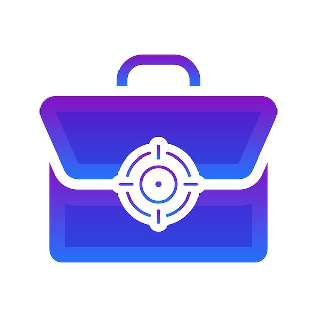 Target suitcase logo gradient design template icon element