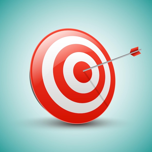 Target with arrow. Business success concept.