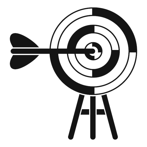 Target with an arrow icon Simple illustration of target with an arrow vector icon for web