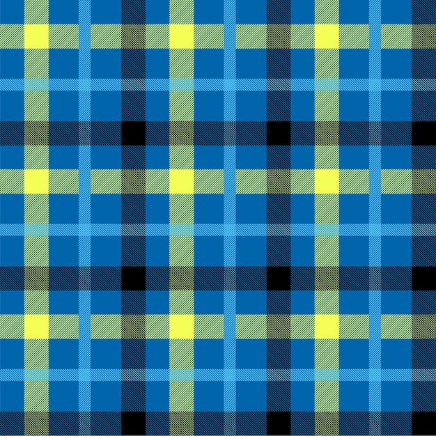 Tartan blue color seamless vector pattern. T-shirt fabric texture. Napkin textile background