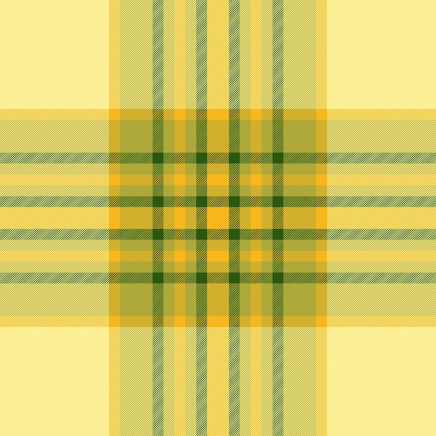 Tartan fabric background of seamless pattern plaid with a texture vector textile check in yellow and amber colors