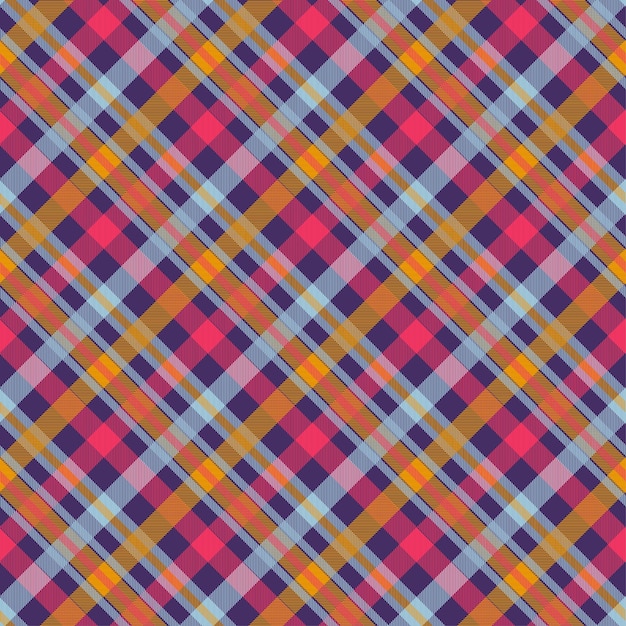 Tartan orange color seamless vector pattern