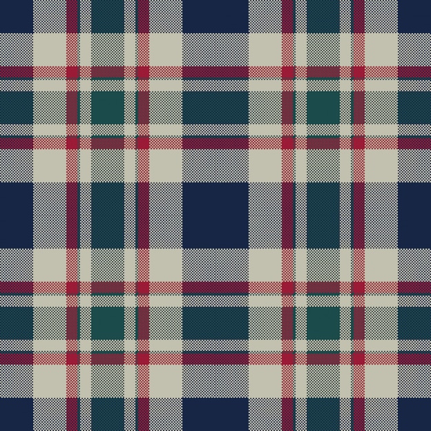 Tartan plaid classic pixel fabric texture seamless pattern