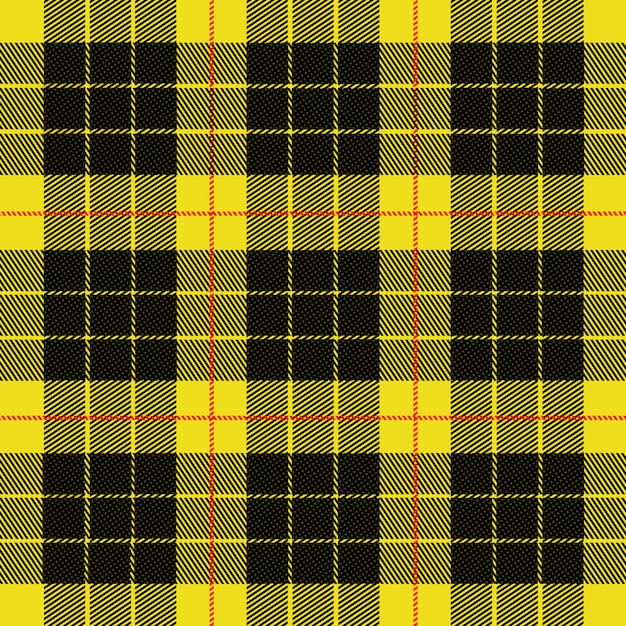 Vector tartan yellow black textile pattern