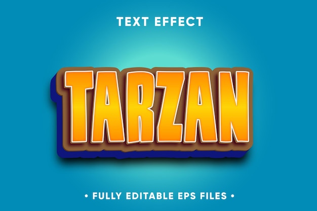 Tarzan 3d style text effect template