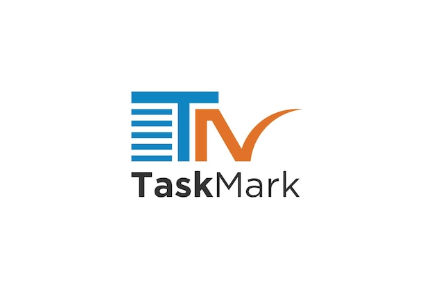 Task mark note book logo design icon symbol