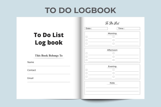 Tasklist line art vector. To do task log book. Task planner notebook. KDP interior to do list logbook. To do list logbook and Task tracker. To do list logbook KDP interior.