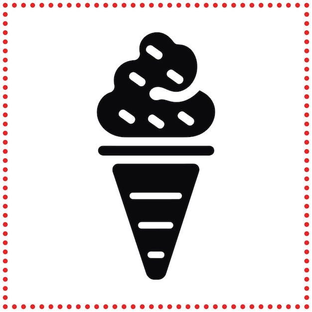 Vector taste the fun the charming ice cream cone silhouette that captures joy