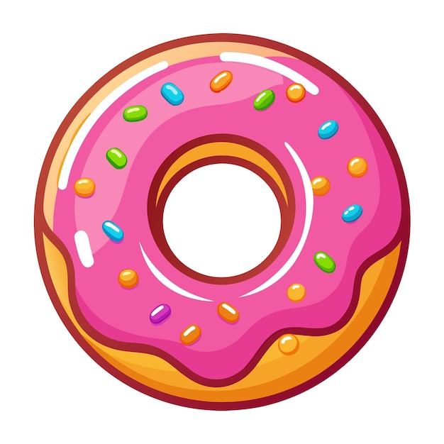 Vector tasty donut clipart vector art and illustration