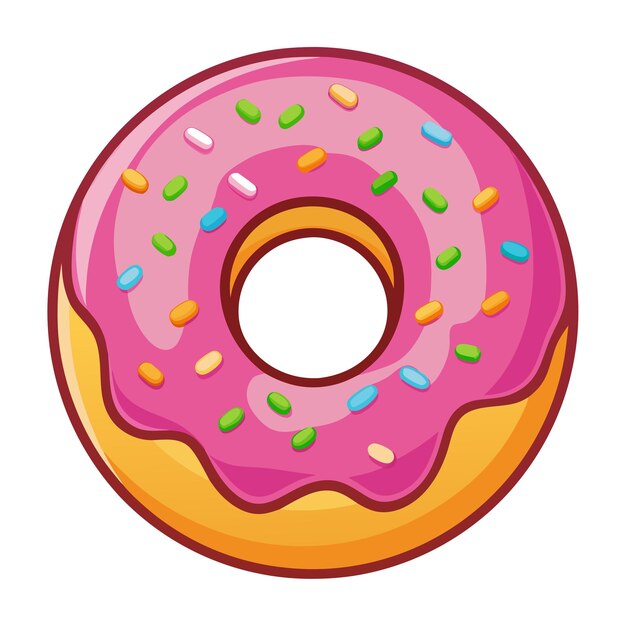 Vector tasty donut clipart vector art and illustration