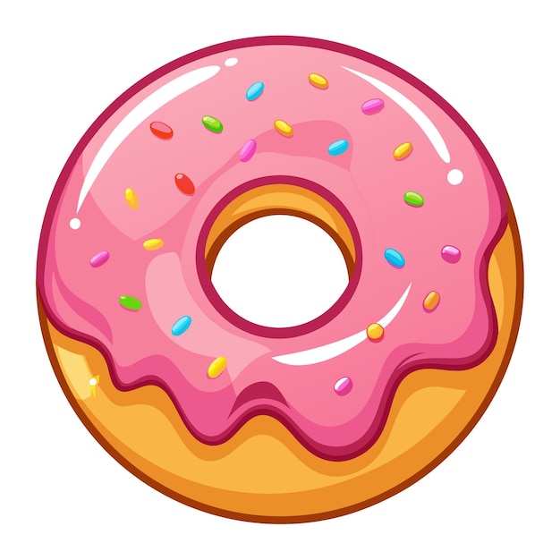 Vector tasty donut clipart vector art and illustration