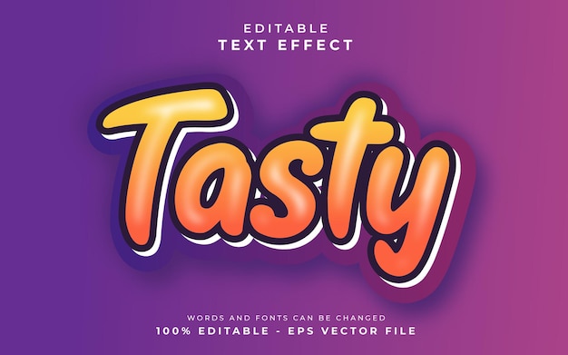 Tasty editable text effect