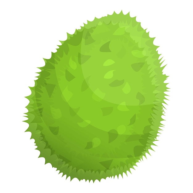 Tasty whole durian icon Cartoon of tasty whole durian vector icon for web design isolated on white background