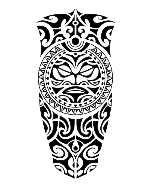 Tattoo sketch maori style for leg or shoulder