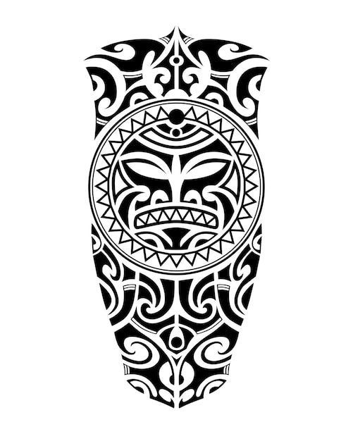 Tattoo sketch maori style for leg or shoulder