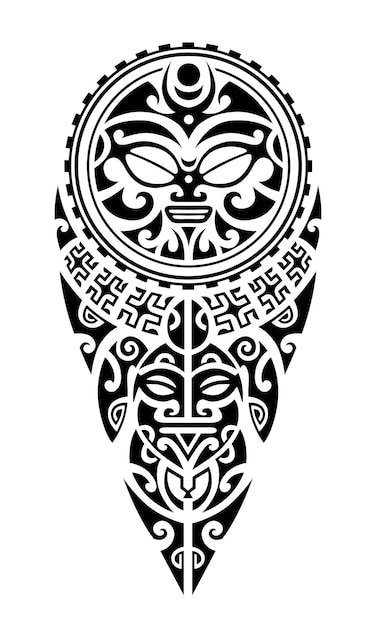 Tattoo sketch maori style for leg or shoulder